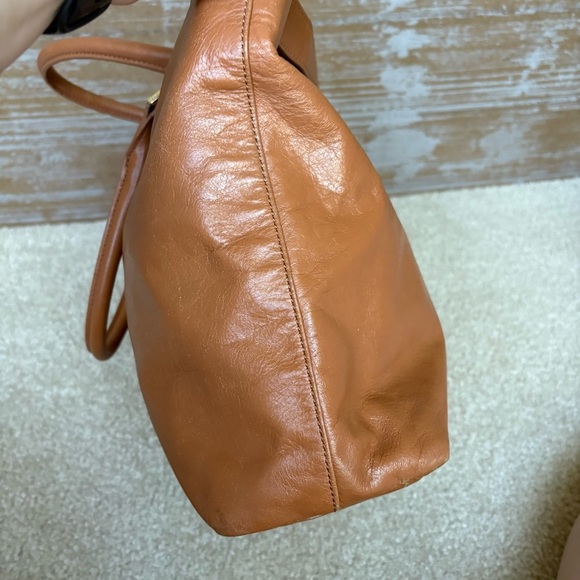 Tory Burch Dena Crossbody Purse Brown Leather Preppy Classic Gold Hardware - Picture 16 of 16